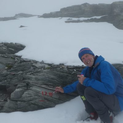 Gerhard Hohenwarter bei Nebel am Lassacher Kees in der Ankogelgruppe