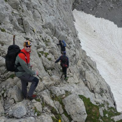 Abstieg hinunter zum Eiskargletscher