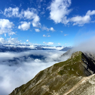 Hochalpiner Ausblick an Karwendel Höhenweg