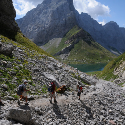 Der Wolayersee in den Karnischen Alpen gilt als besonders prächtiger alpiner See