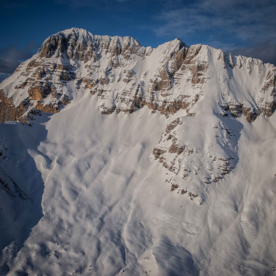 Der Montasio - mit 2.754 m Höhe - der höchste Gipfel der Julischen Alpen in Italien