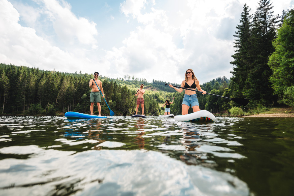 Stausee 
Soboth 
Sommer 
Fluss
Freunde 
SUP 
Stand Up Paddle