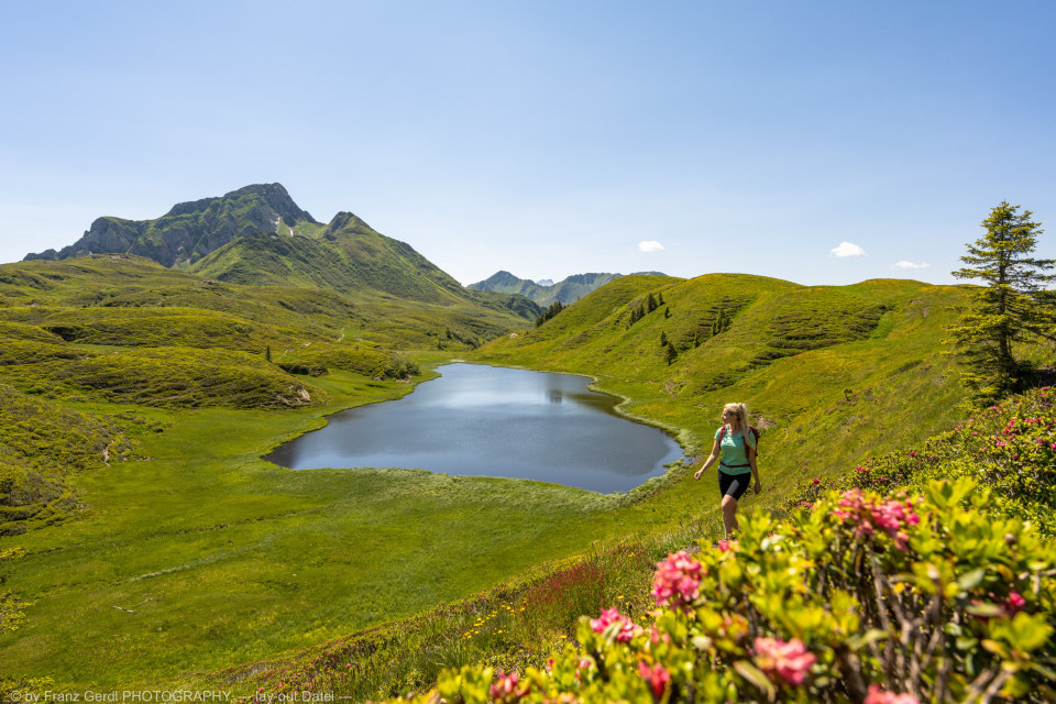 Wandern im Gailtal am Zollnersee, Kärnten, Österreich